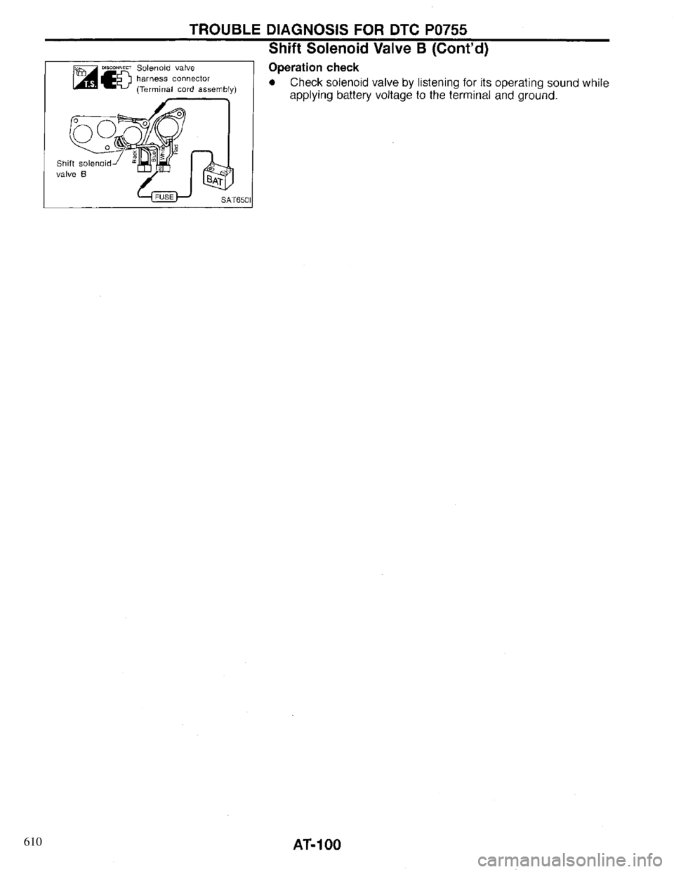 INFINITI QX4 1997 Factory Service Manual 610 INFINITI QX4 1997 Factory Service Manual 610