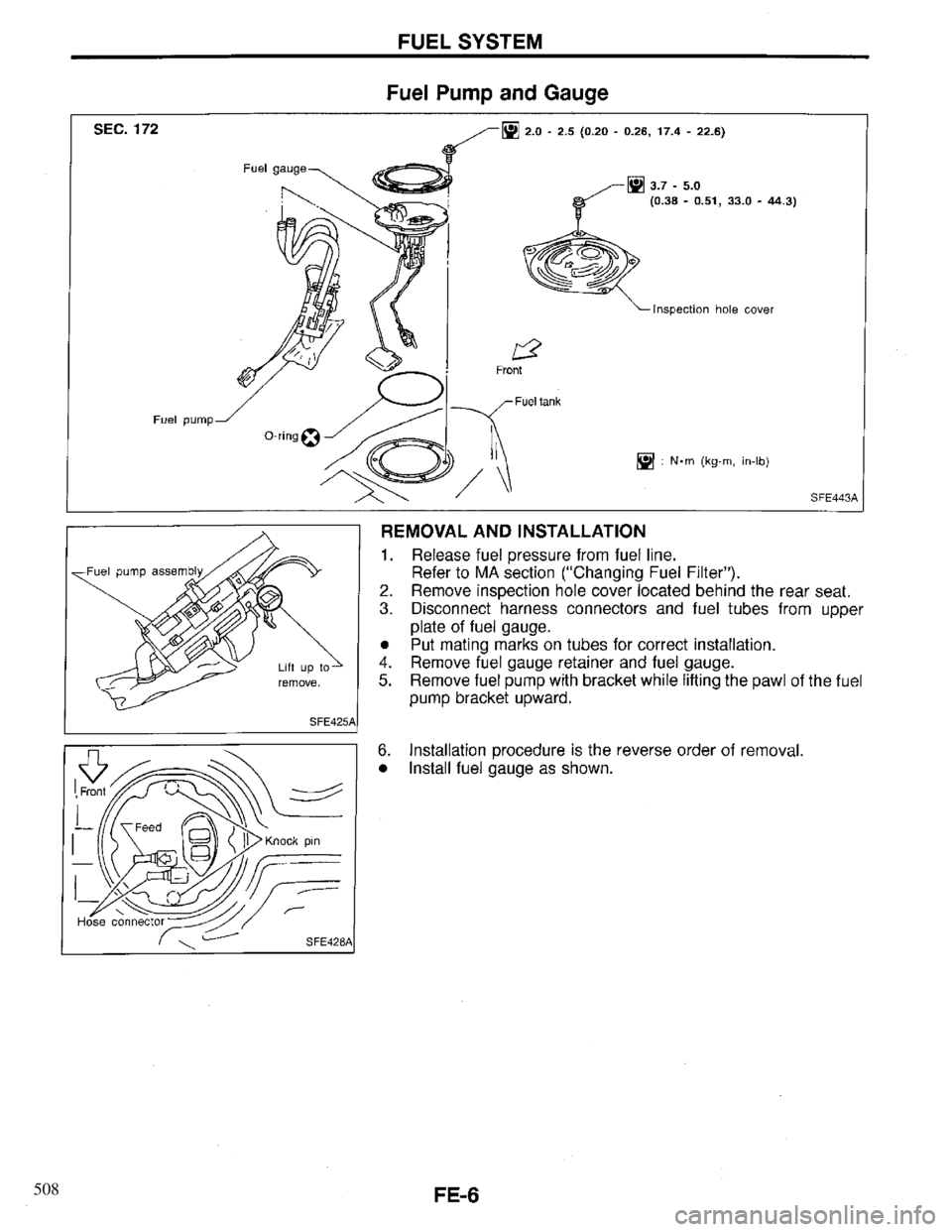 INFINITI QX4 1997  Factory Service Manual 508 