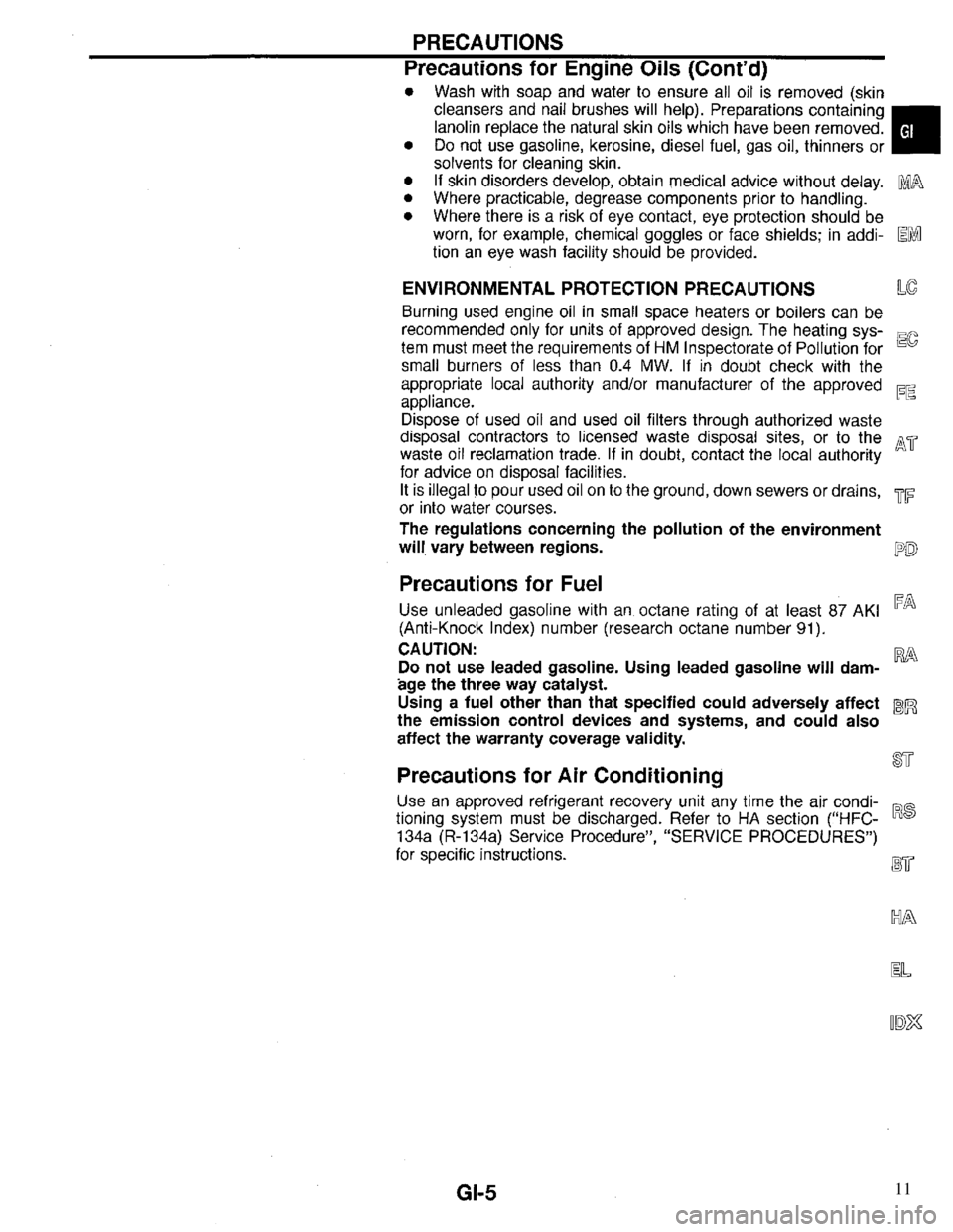 INFINITI QX4 1997  Factory Service Manual 11 
