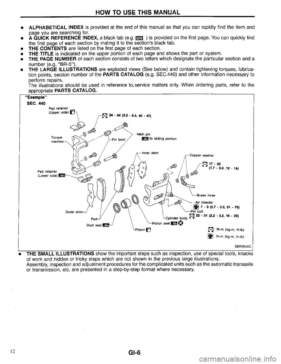 INFINITI QX4 1997  Factory Service Manual 12 