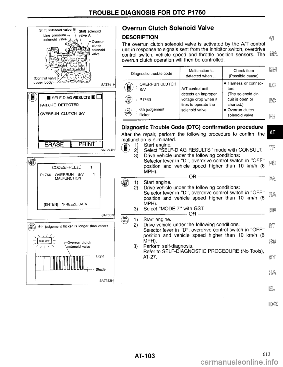 INFINITI QX4 1997 Factory Service Manual 613 INFINITI QX4 1997 Factory Service Manual 613
