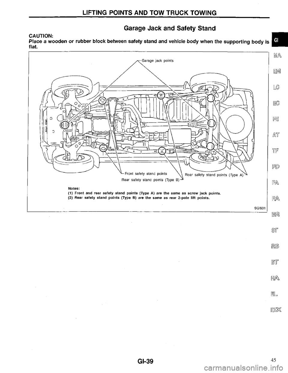 INFINITI QX4 1997  Factory Service Manual 45 