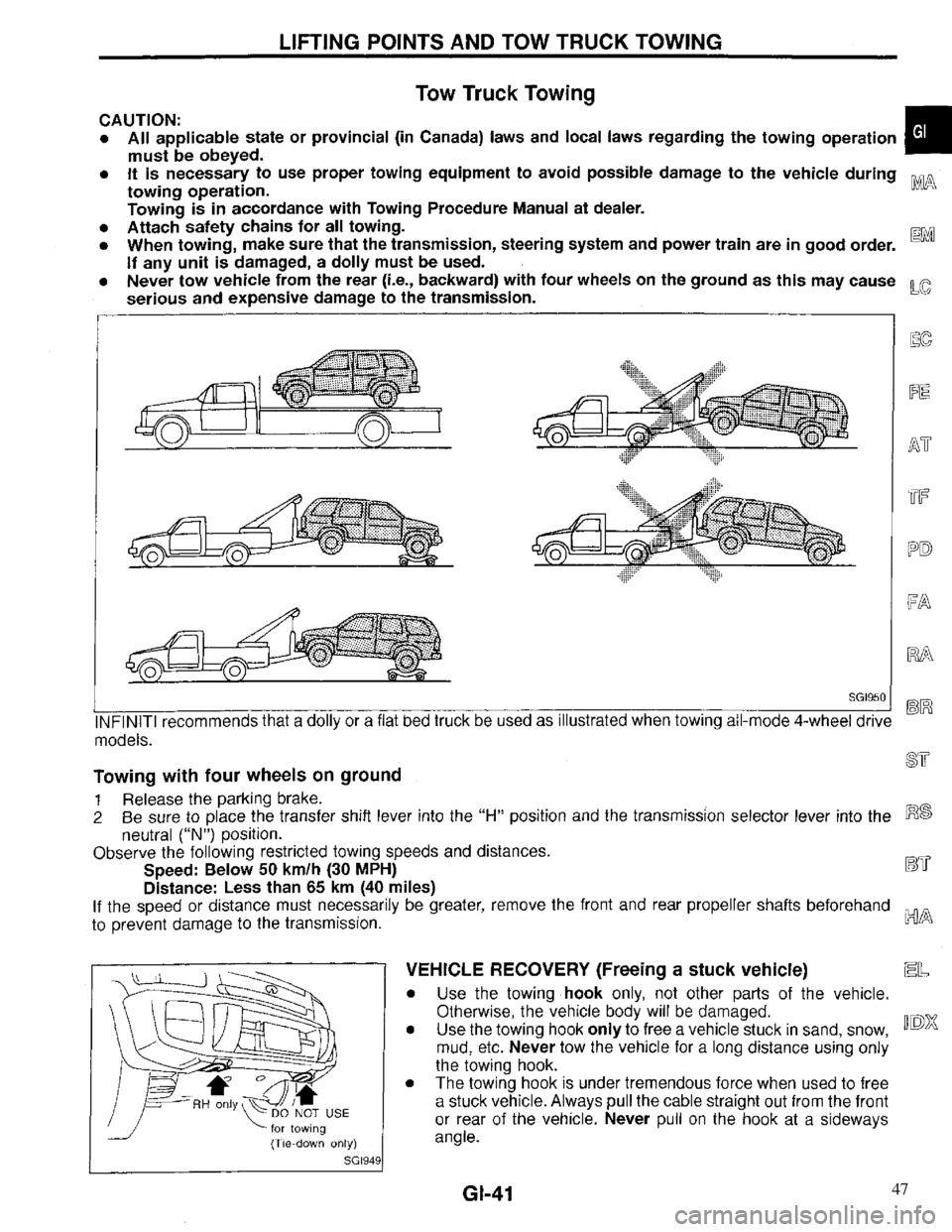 INFINITI QX4 1997  Factory Service Manual 47 