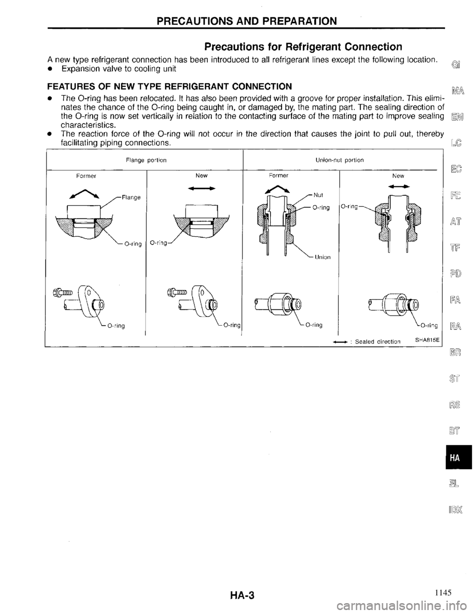 INFINITI QX4 1997  Factory Service Manual 1145 