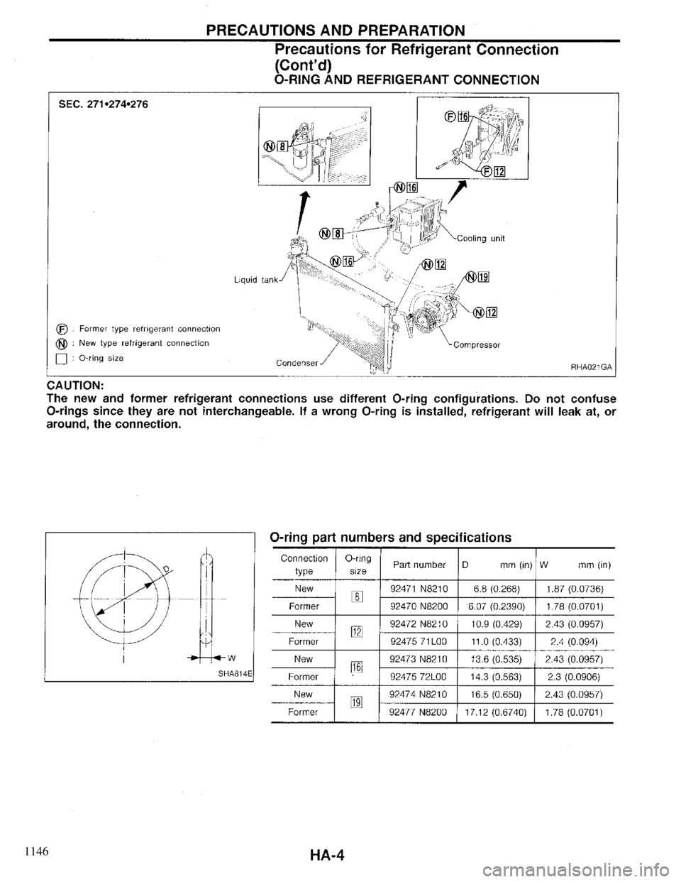 INFINITI QX4 1997  Factory Service Manual 1146 