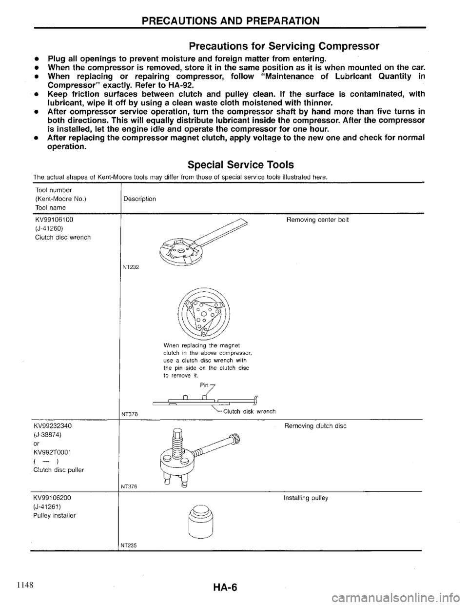 INFINITI QX4 1997  Factory Service Manual 1148 