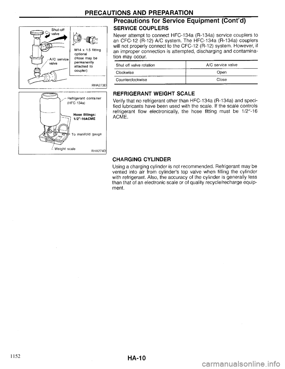 INFINITI QX4 1997  Factory Service Manual 1152 