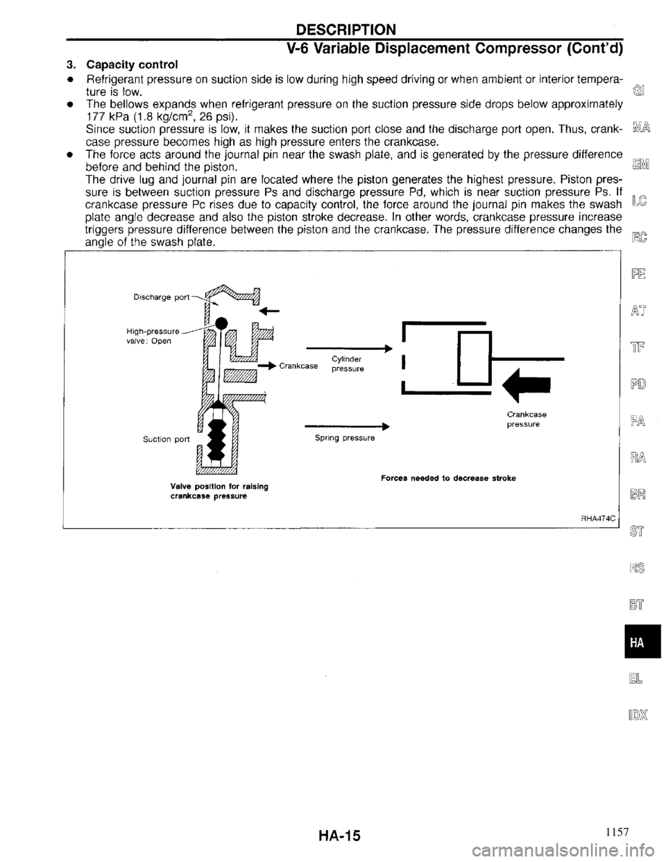 INFINITI QX4 1997  Factory Service Manual 1157 