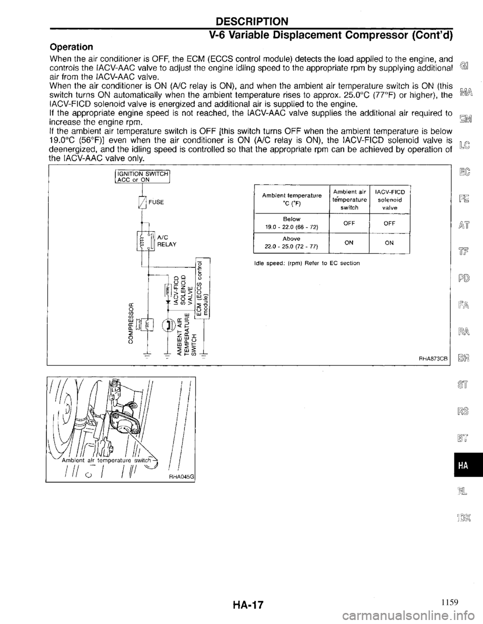 INFINITI QX4 1997  Factory Service Manual 1159 