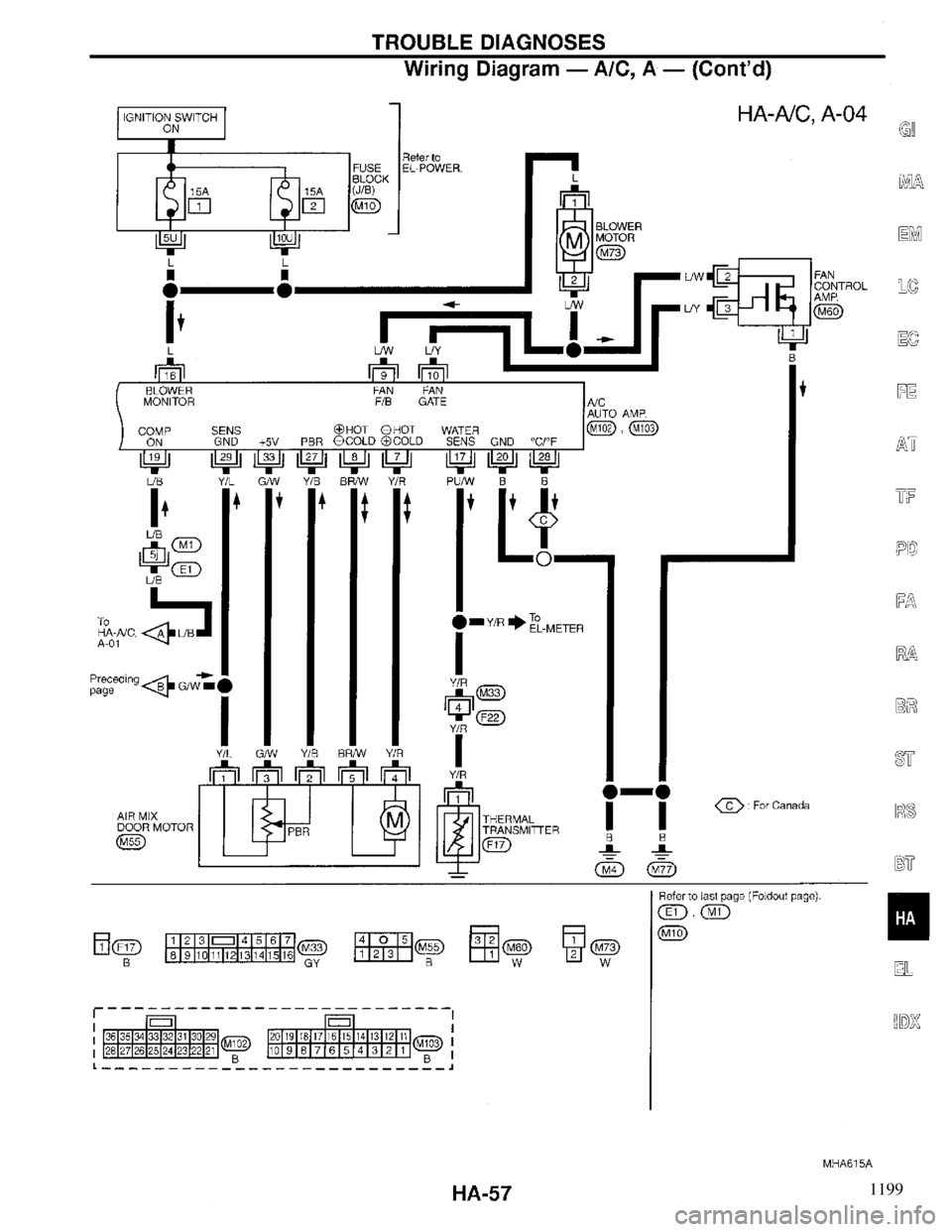 INFINITI QX4 1997 Factory Service Manual 1199 INFINITI QX4 1997 Factory Service Manual 1199