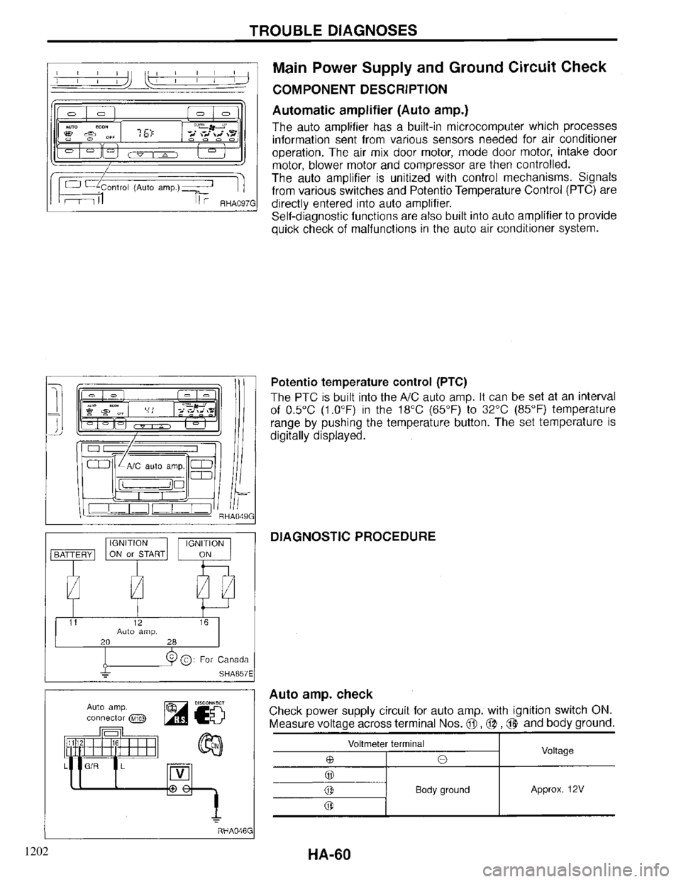 INFINITI QX4 1997 Factory Service Manual 1202 INFINITI QX4 1997 Factory Service Manual 1202