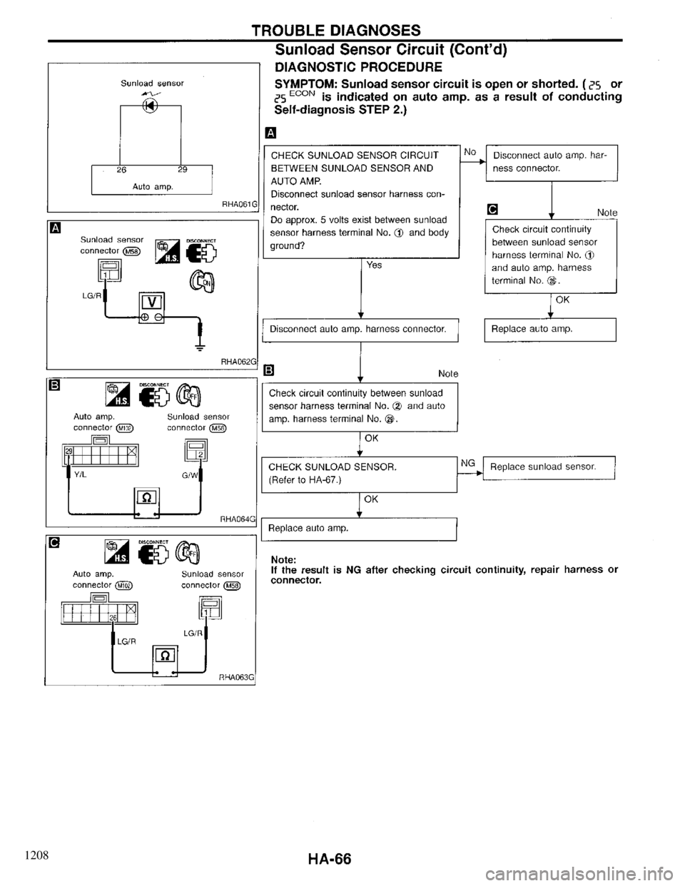 INFINITI QX4 1997 Factory Service Manual 1208 INFINITI QX4 1997 Factory Service Manual 1208