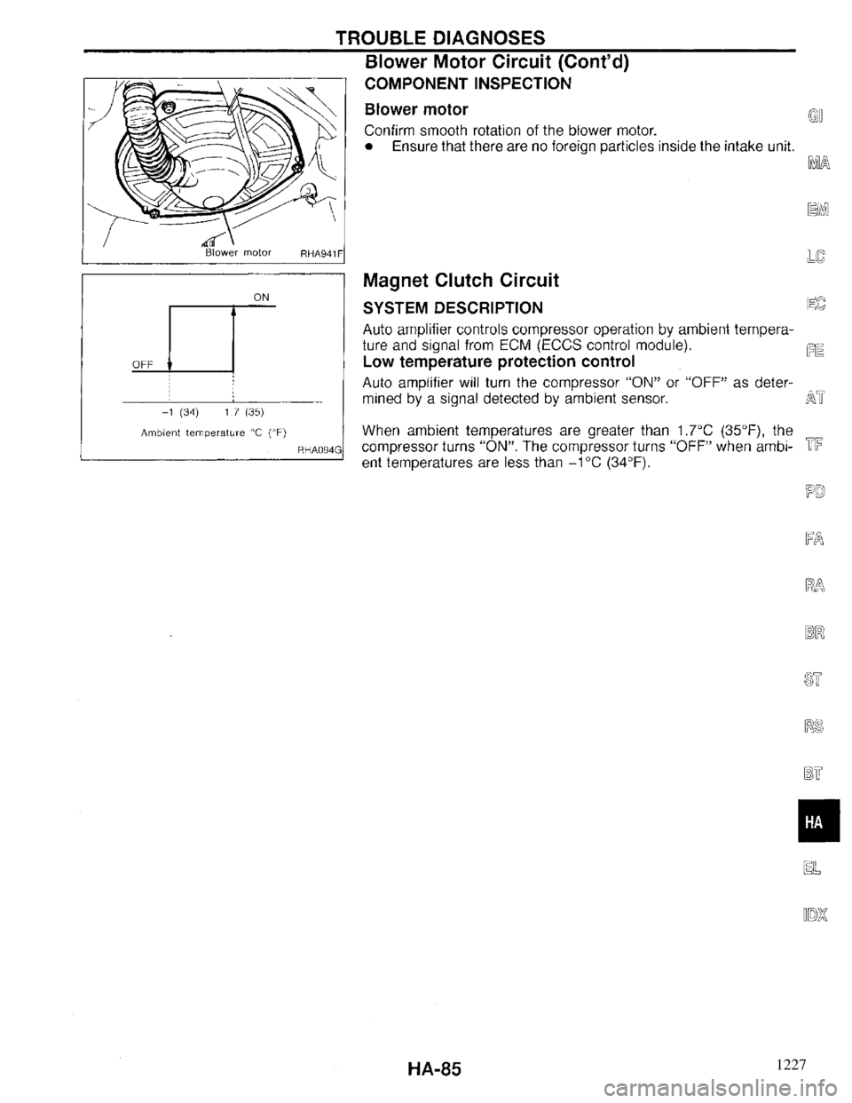 INFINITI QX4 1997 Factory Service Manual 1227 INFINITI QX4 1997 Factory Service Manual 1227