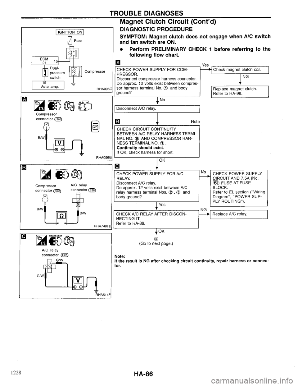 INFINITI QX4 1997 Factory Service Manual 1228 INFINITI QX4 1997 Factory Service Manual 1228