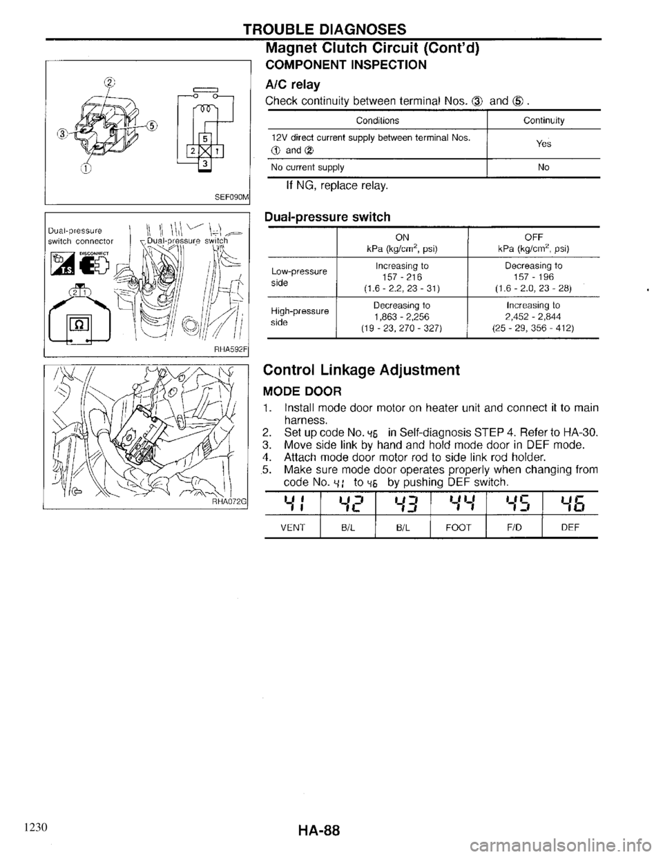 INFINITI QX4 1997  Factory Service Manual 1230 