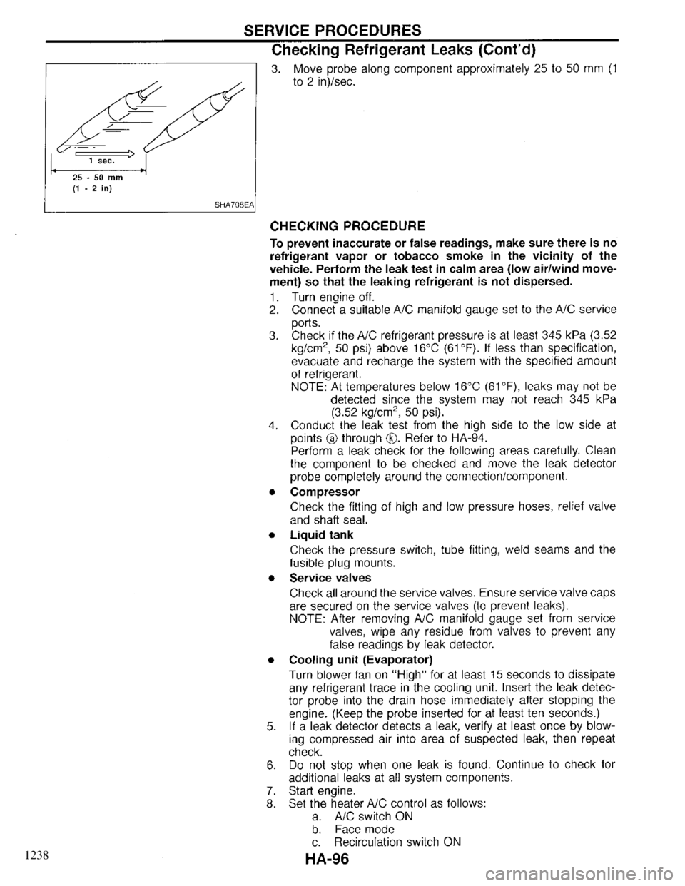INFINITI QX4 1997  Factory Service Manual 1238 