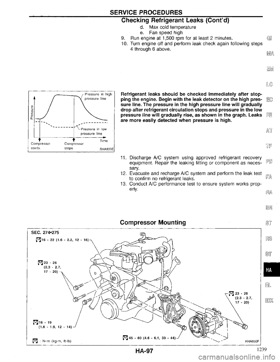 INFINITI QX4 1997  Factory Service Manual 1239 