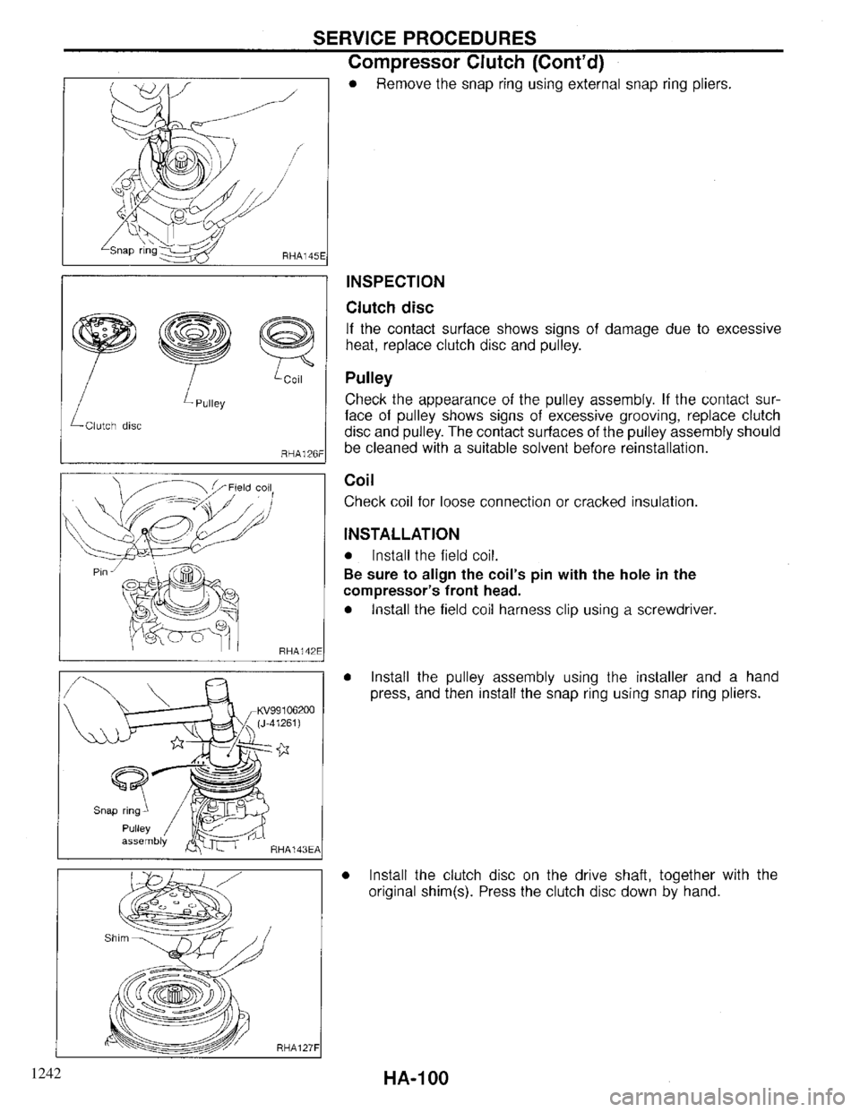 INFINITI QX4 1997  Factory Service Manual 1242 