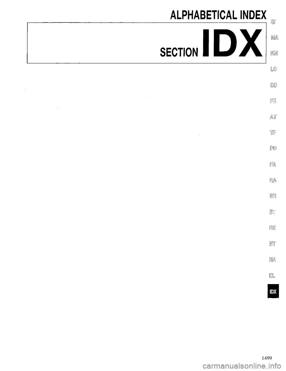 INFINITI QX4 1997  Factory Service Manual 1499 