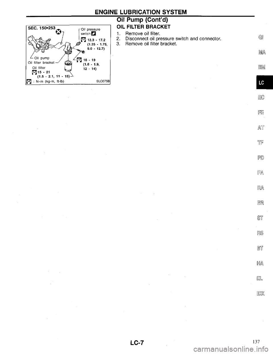 INFINITI QX4 1997  Factory Service Manual 137 