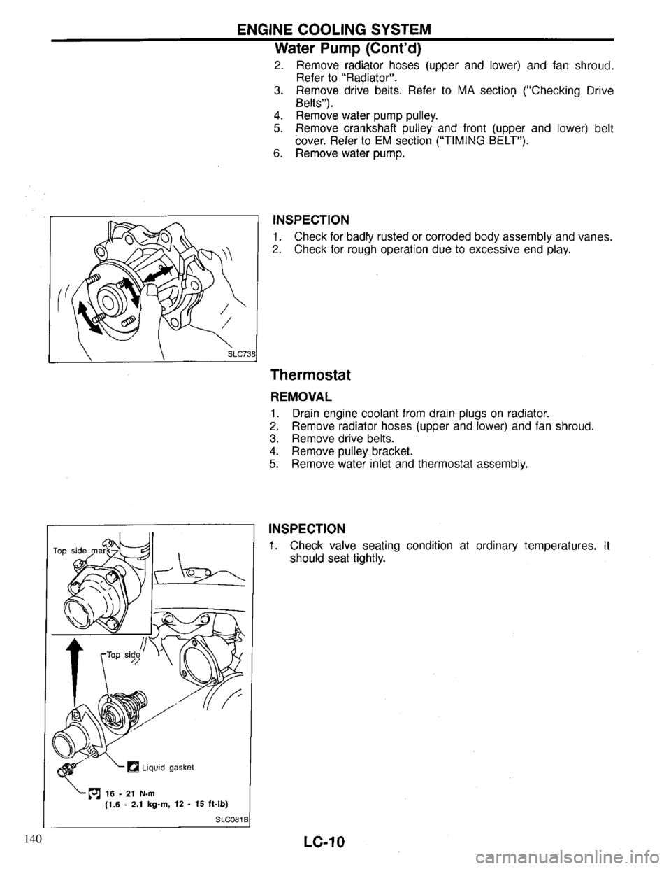 INFINITI QX4 1997  Factory Service Manual 140 