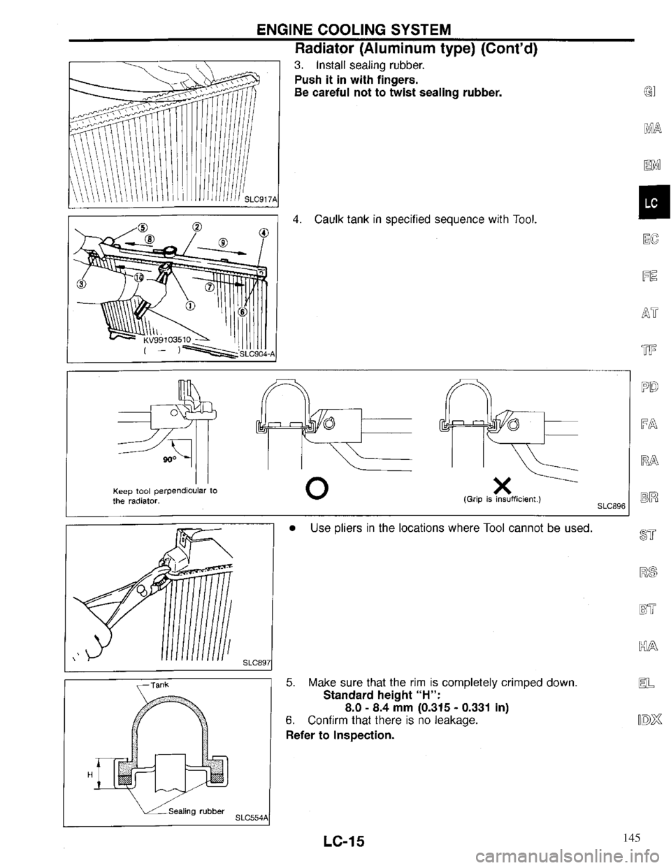 INFINITI QX4 1997  Factory Service Manual 145 