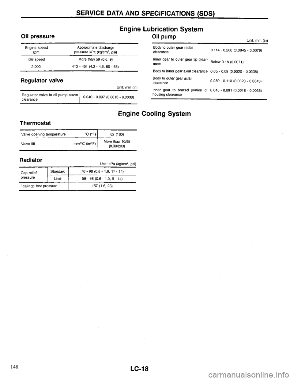 INFINITI QX4 1997 Factory Service Manual 148 INFINITI QX4 1997 Factory Service Manual 148