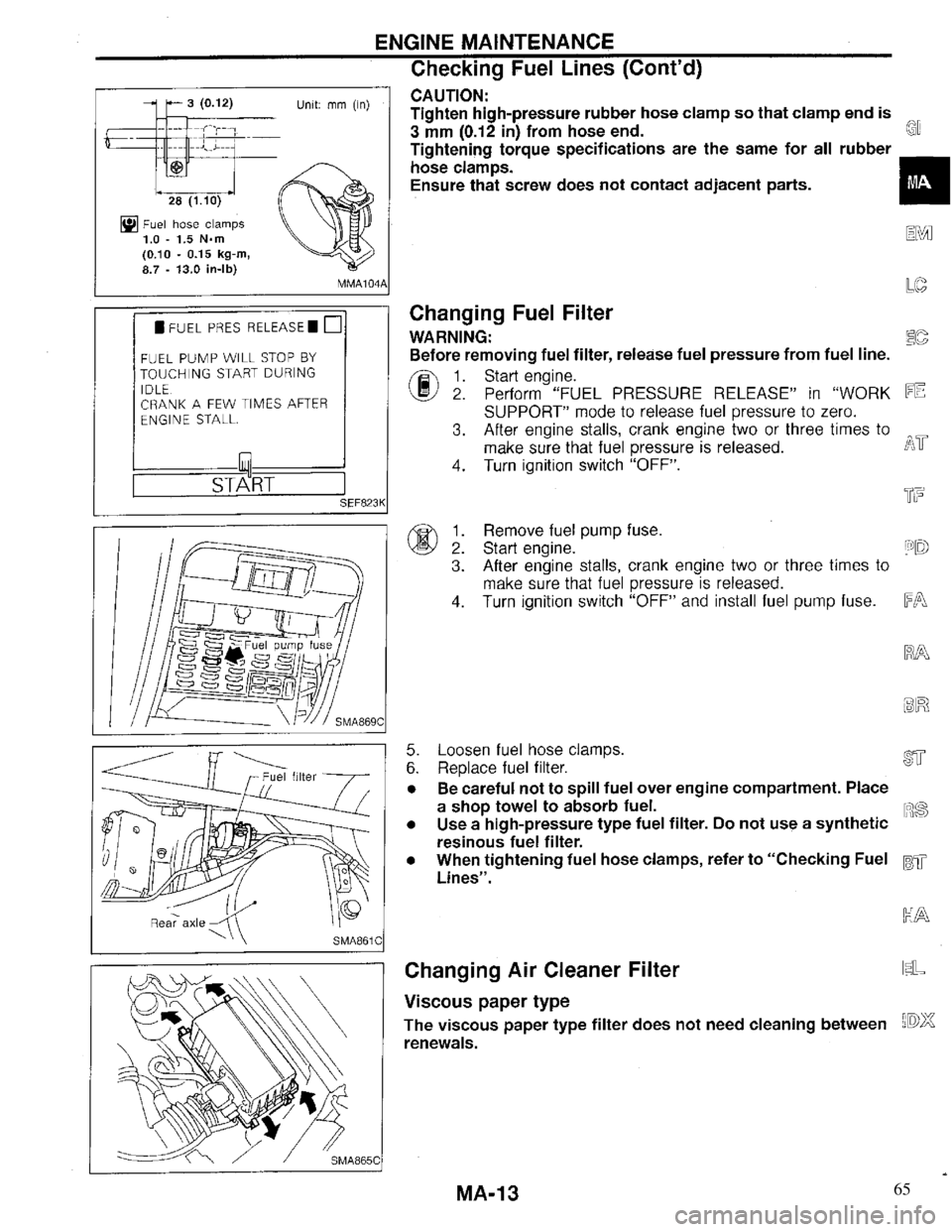 INFINITI QX4 1997 Factory Service Manual 65 INFINITI QX4 1997 Factory Service Manual 65