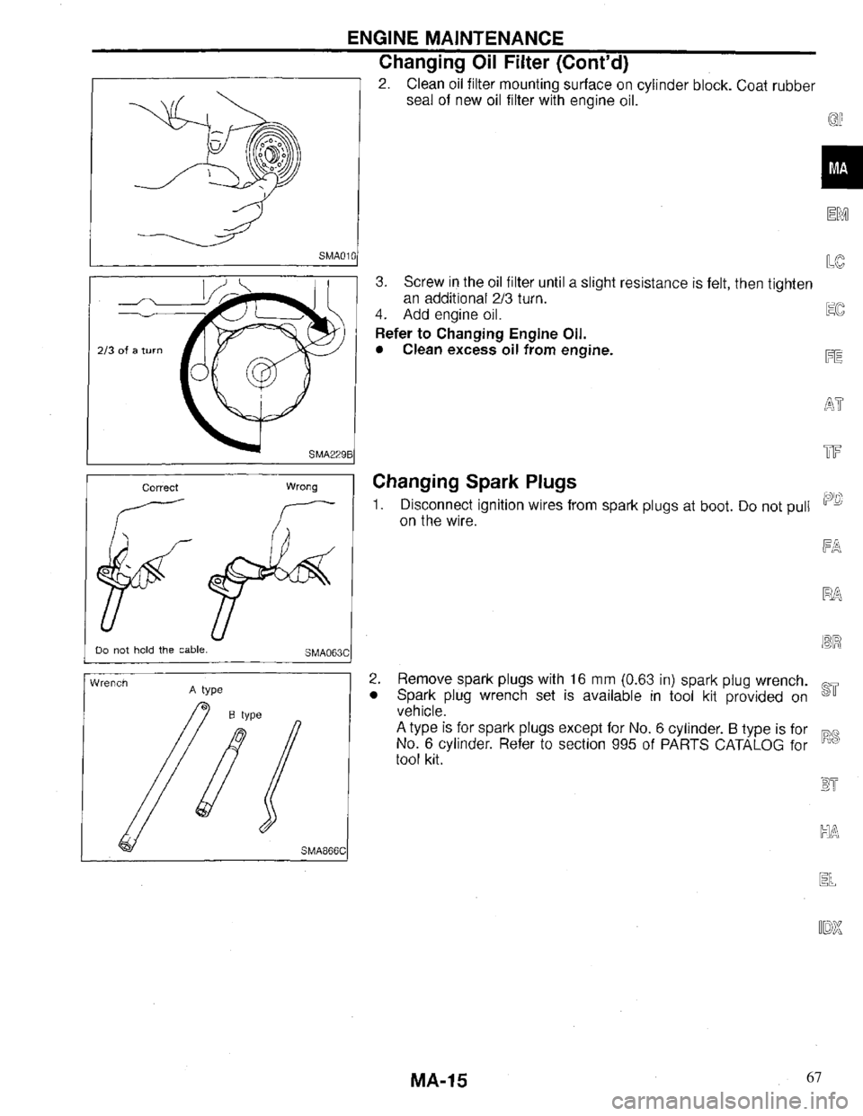 INFINITI QX4 1997 Factory Service Manual 67 INFINITI QX4 1997 Factory Service Manual 67