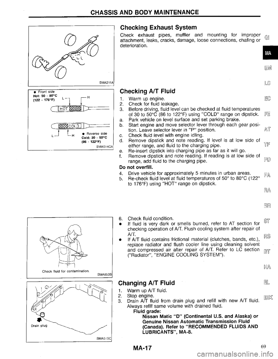 INFINITI QX4 1997 Factory Service Manual 69 INFINITI QX4 1997 Factory Service Manual 69