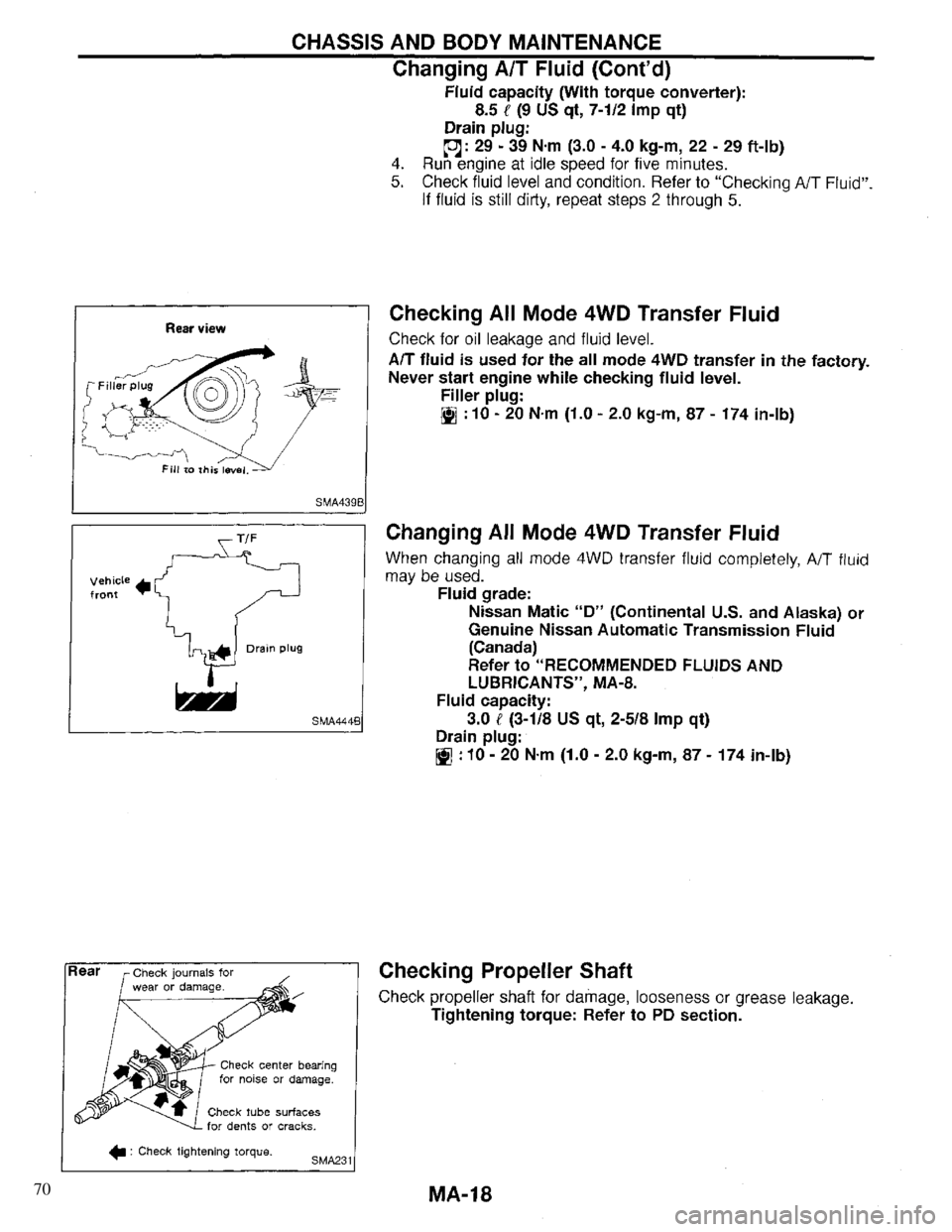 INFINITI QX4 1997 Factory Service Manual 70 INFINITI QX4 1997 Factory Service Manual 70