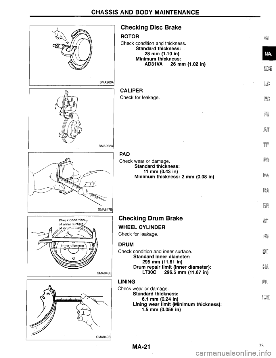 INFINITI QX4 1997 Factory Service Manual 73 INFINITI QX4 1997 Factory Service Manual 73