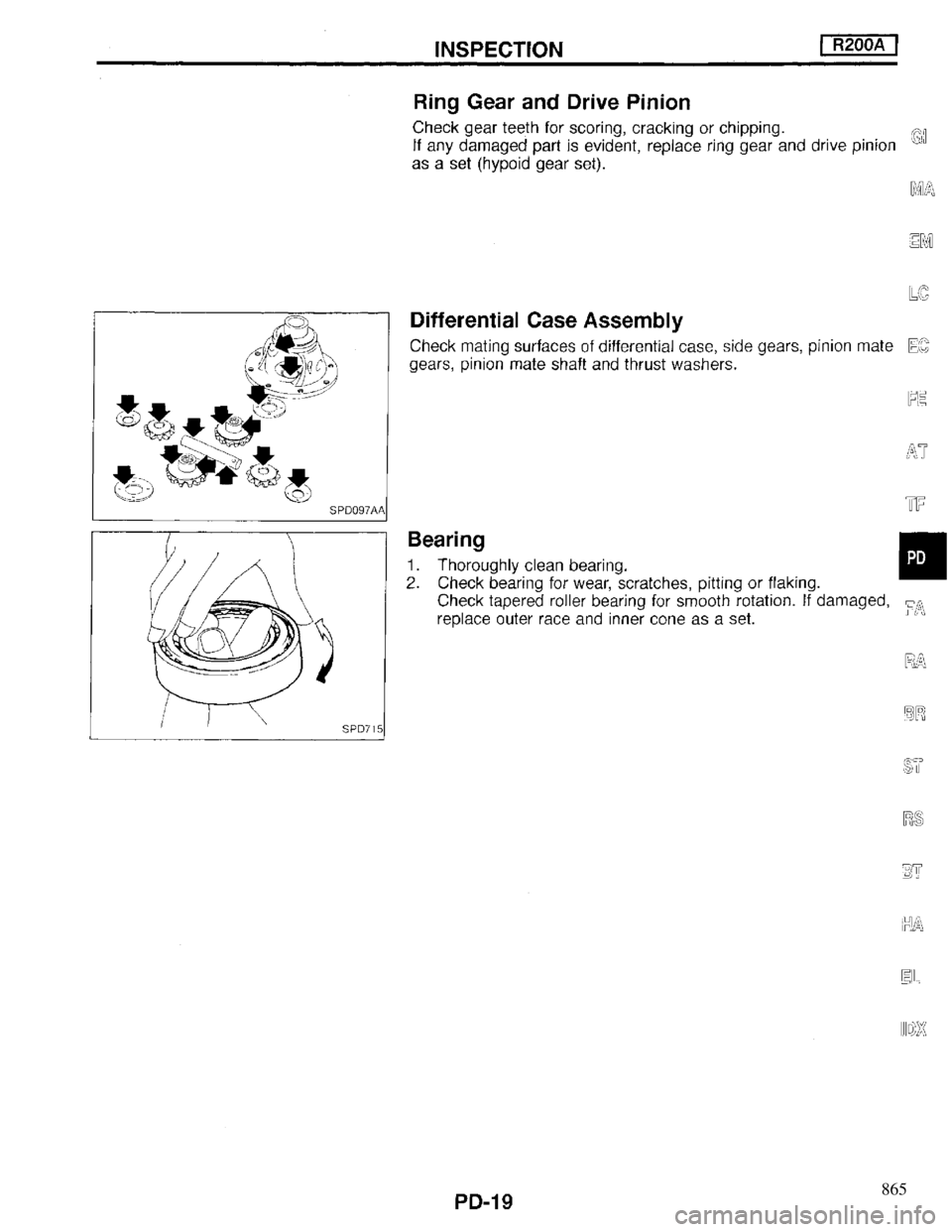INFINITI QX4 1997  Factory Service Manual 865 