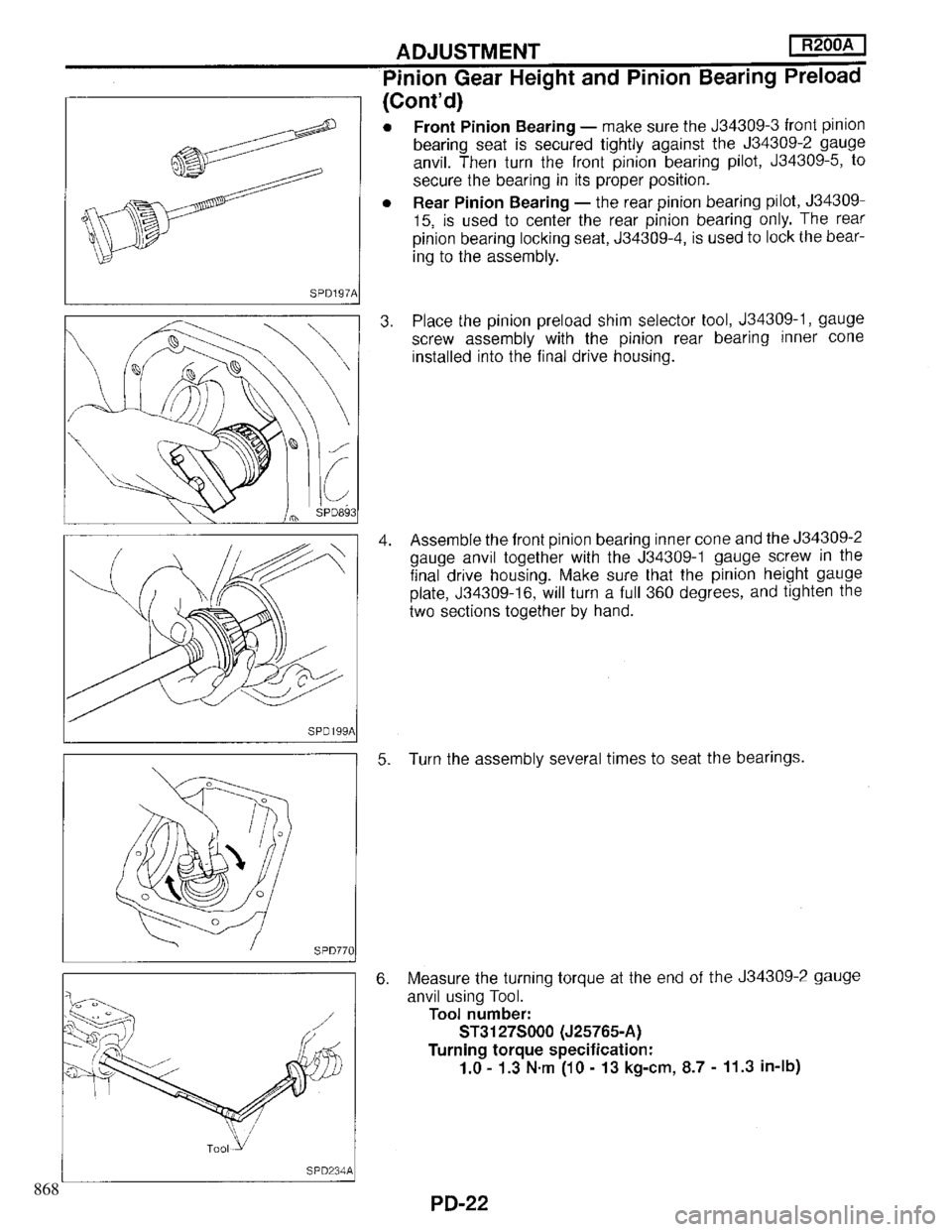INFINITI QX4 1997  Factory Service Manual 868 
