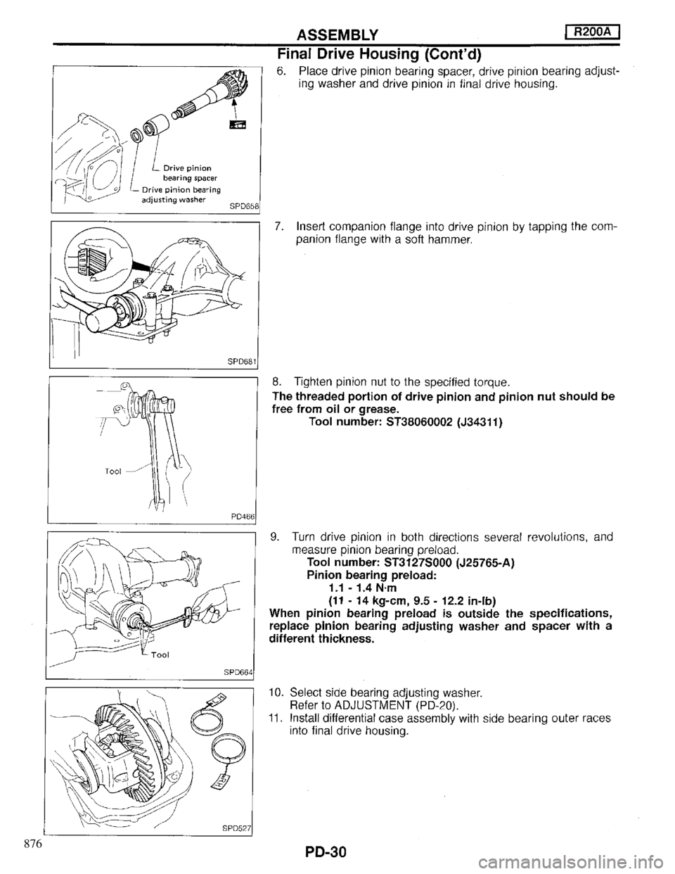 INFINITI QX4 1997 Factory Service Manual 876 INFINITI QX4 1997 Factory Service Manual 876