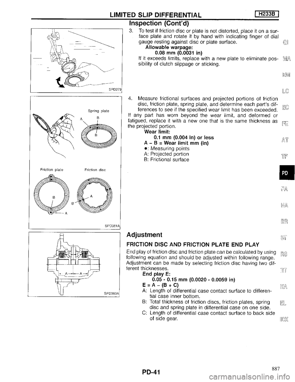 INFINITI QX4 1997 Factory Service Manual 887 INFINITI QX4 1997 Factory Service Manual 887