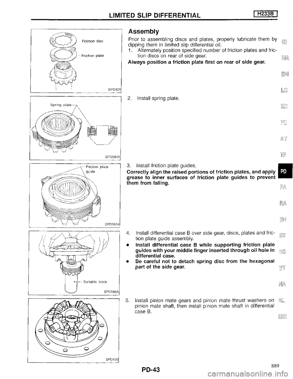 INFINITI QX4 1997 Factory Service Manual 889 INFINITI QX4 1997 Factory Service Manual 889
