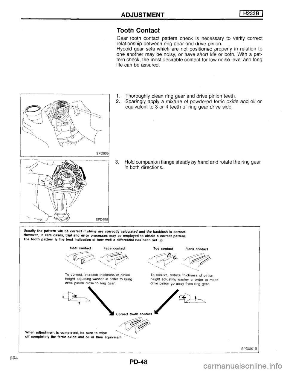 INFINITI QX4 1997 Factory Service Manual 894 INFINITI QX4 1997 Factory Service Manual 894