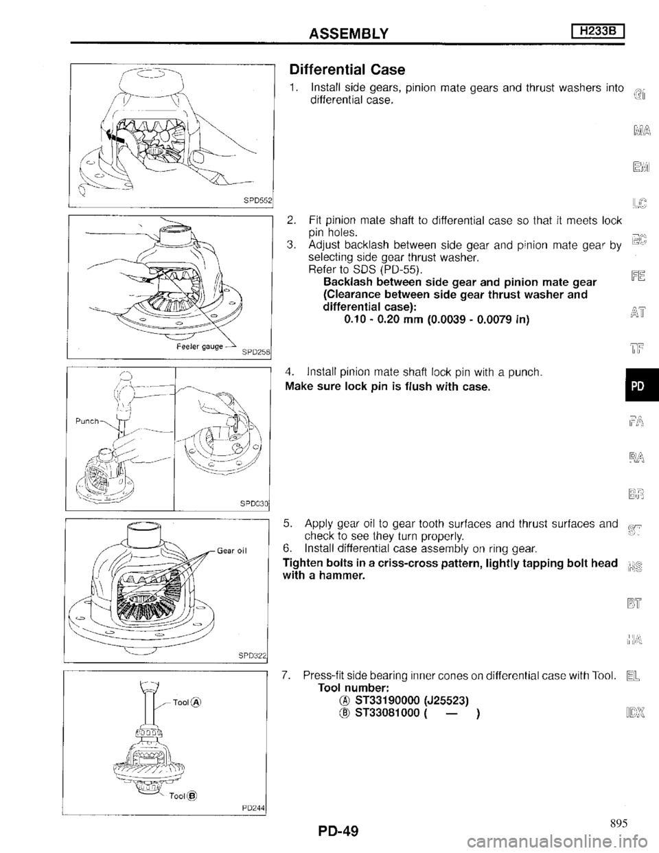 INFINITI QX4 1997 Factory Service Manual 895 INFINITI QX4 1997 Factory Service Manual 895