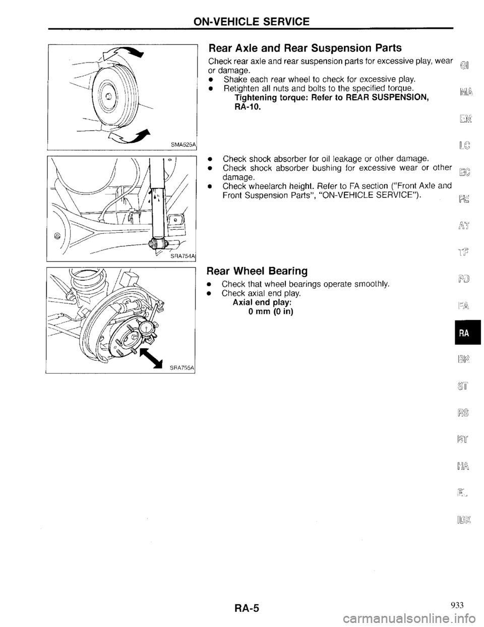 INFINITI QX4 1997 Factory Service Manual 933 INFINITI QX4 1997 Factory Service Manual 933