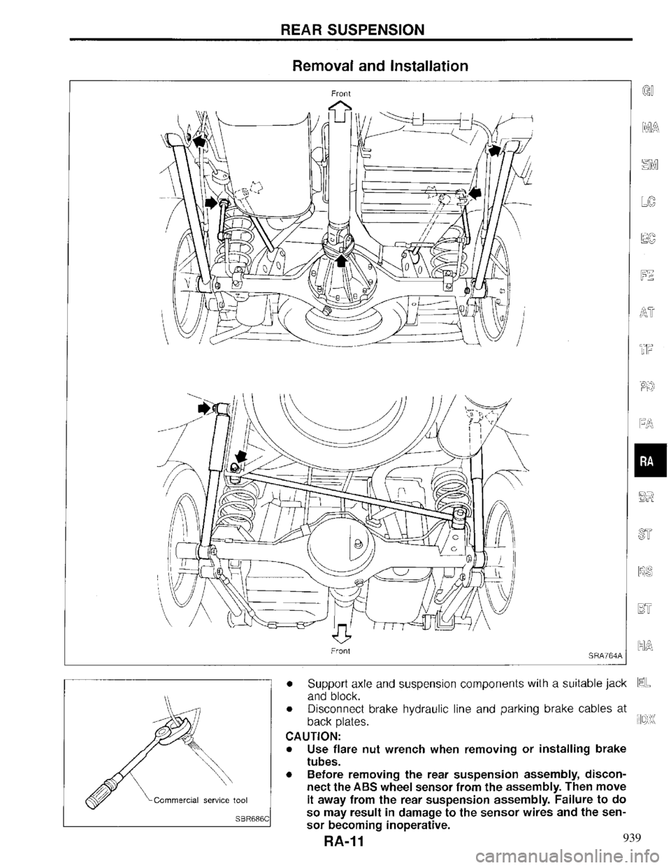 INFINITI QX4 1997 Factory Service Manual 939 INFINITI QX4 1997 Factory Service Manual 939