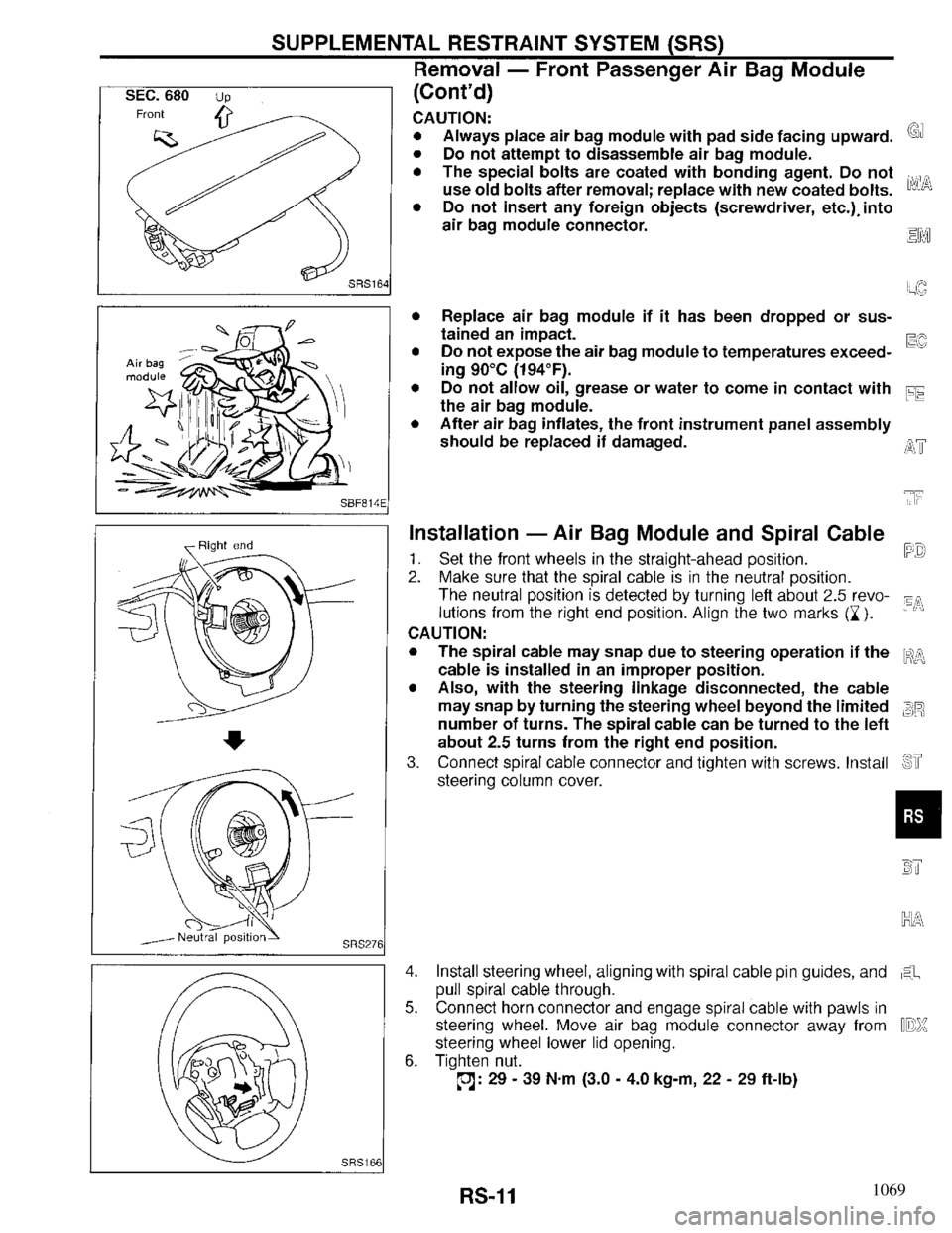 INFINITI QX4 1997 Factory Service Manual 1069 INFINITI QX4 1997 Factory Service Manual 1069