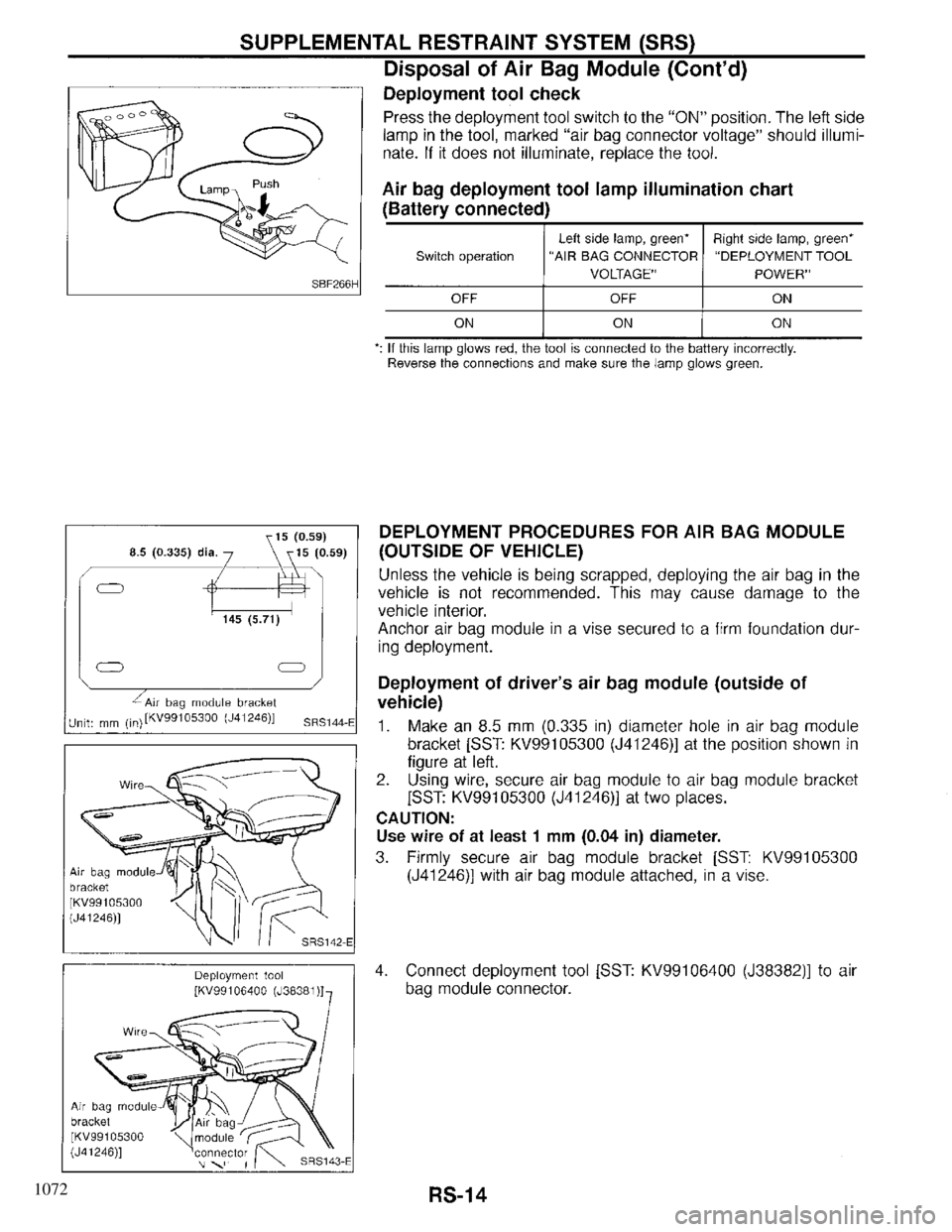 INFINITI QX4 1997 Factory Service Manual 1072 INFINITI QX4 1997 Factory Service Manual 1072