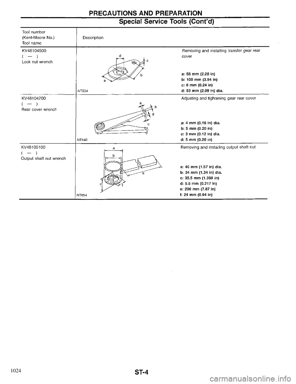 INFINITI QX4 1997 Factory Service Manual 1024 INFINITI QX4 1997 Factory Service Manual 1024