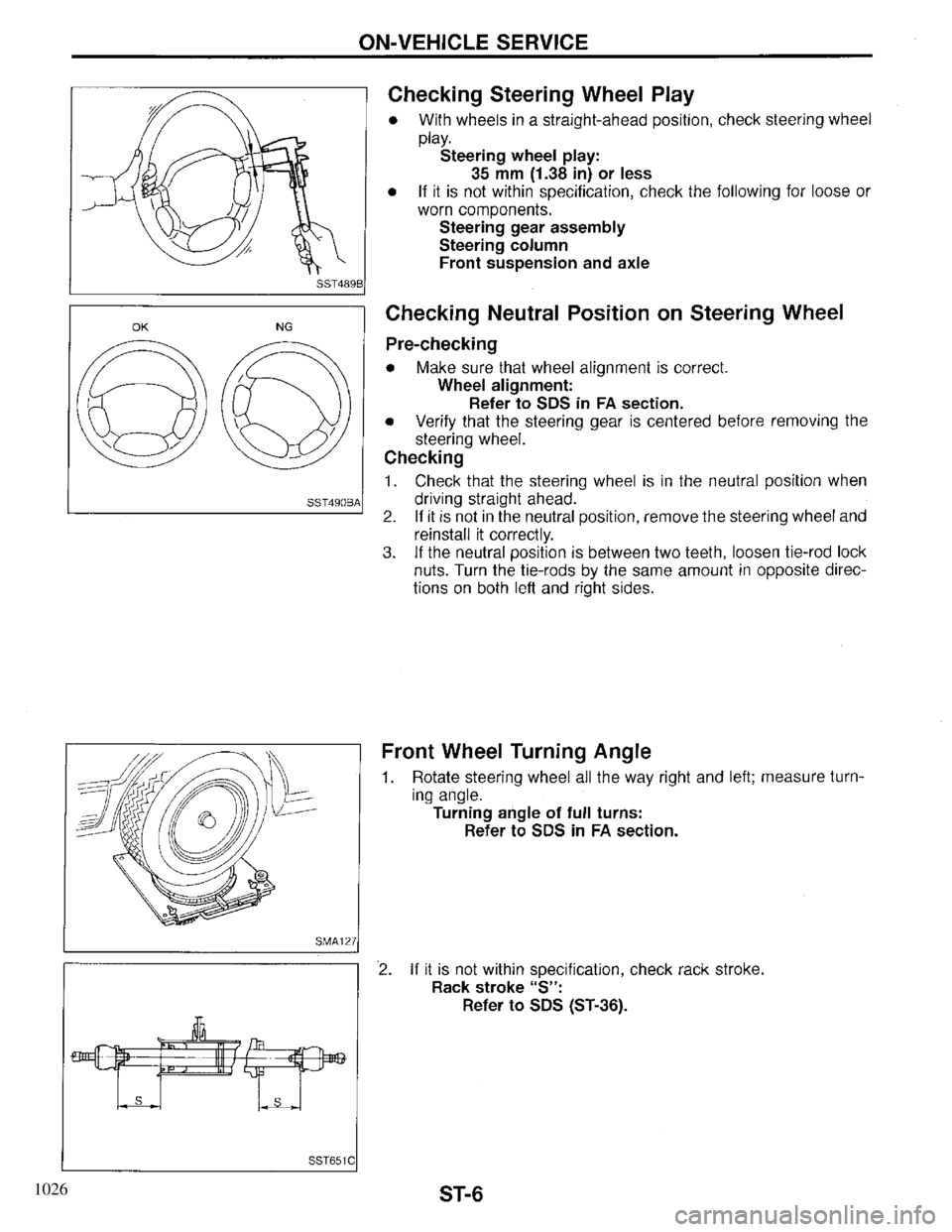 INFINITI QX4 1997 Factory Service Manual 1026 INFINITI QX4 1997 Factory Service Manual 1026