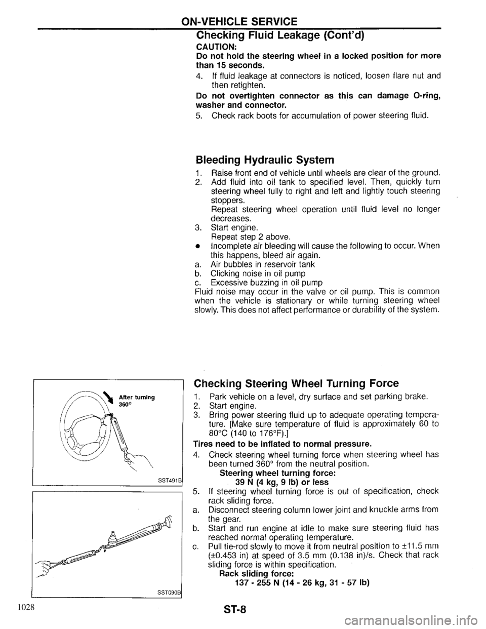 INFINITI QX4 1997 Factory Service Manual 1028 INFINITI QX4 1997 Factory Service Manual 1028