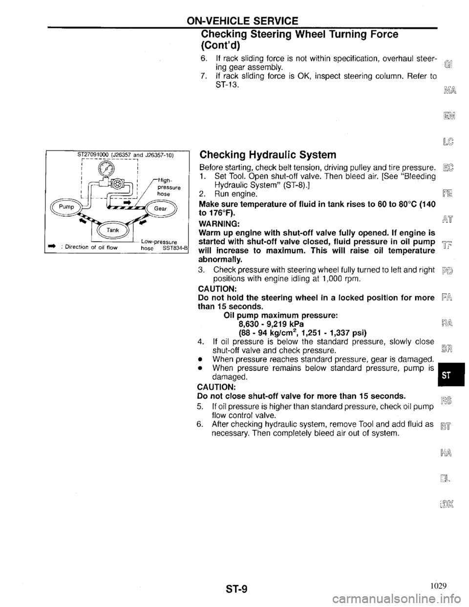 INFINITI QX4 1997 Factory Service Manual 1029 INFINITI QX4 1997 Factory Service Manual 1029