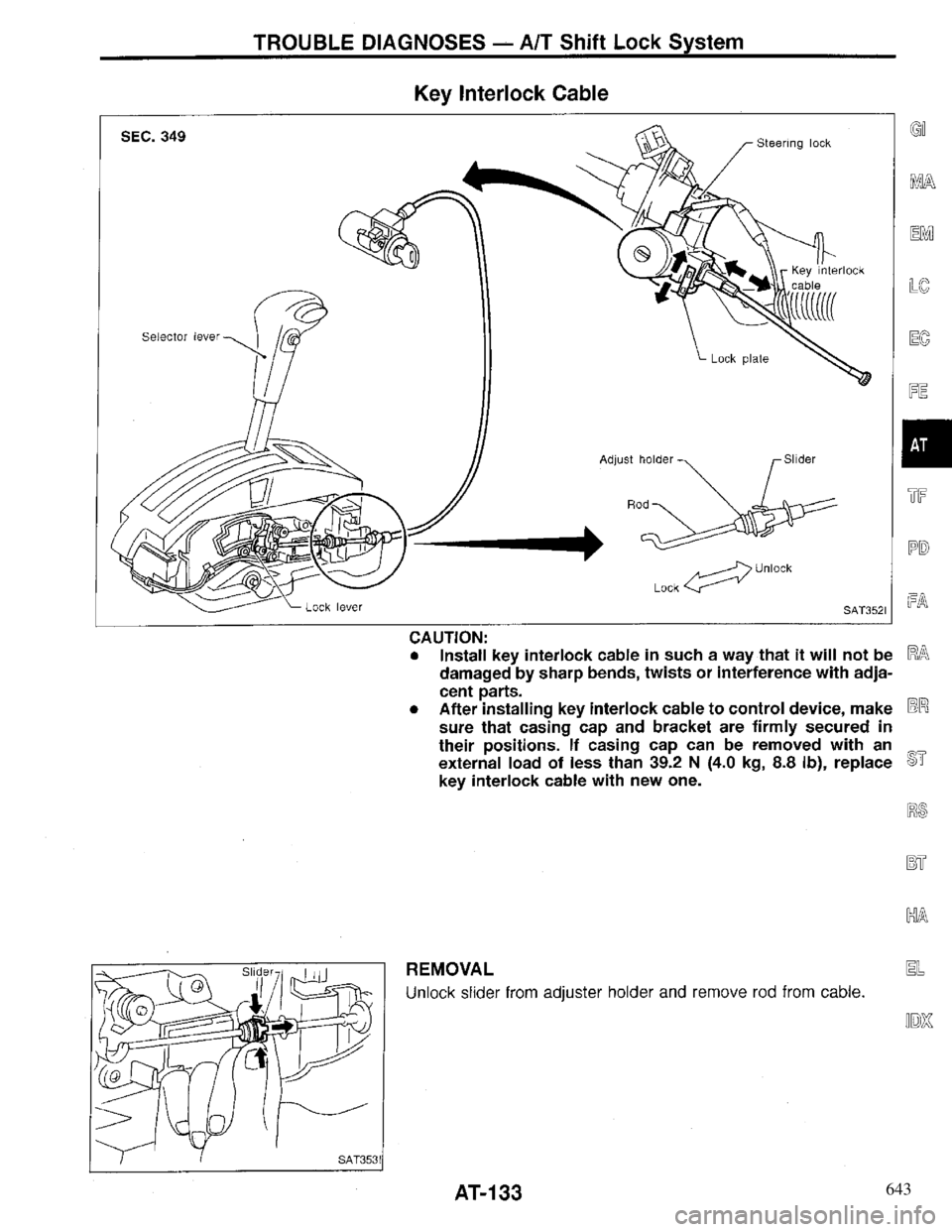 INFINITI QX4 1997 Factory Service Manual 643 INFINITI QX4 1997 Factory Service Manual 643