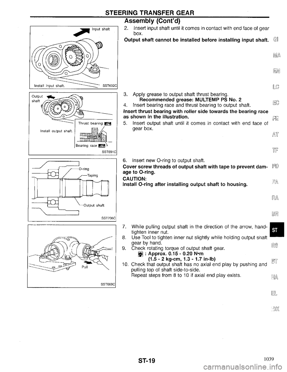 INFINITI QX4 1997 Factory Service Manual 1039 INFINITI QX4 1997 Factory Service Manual 1039