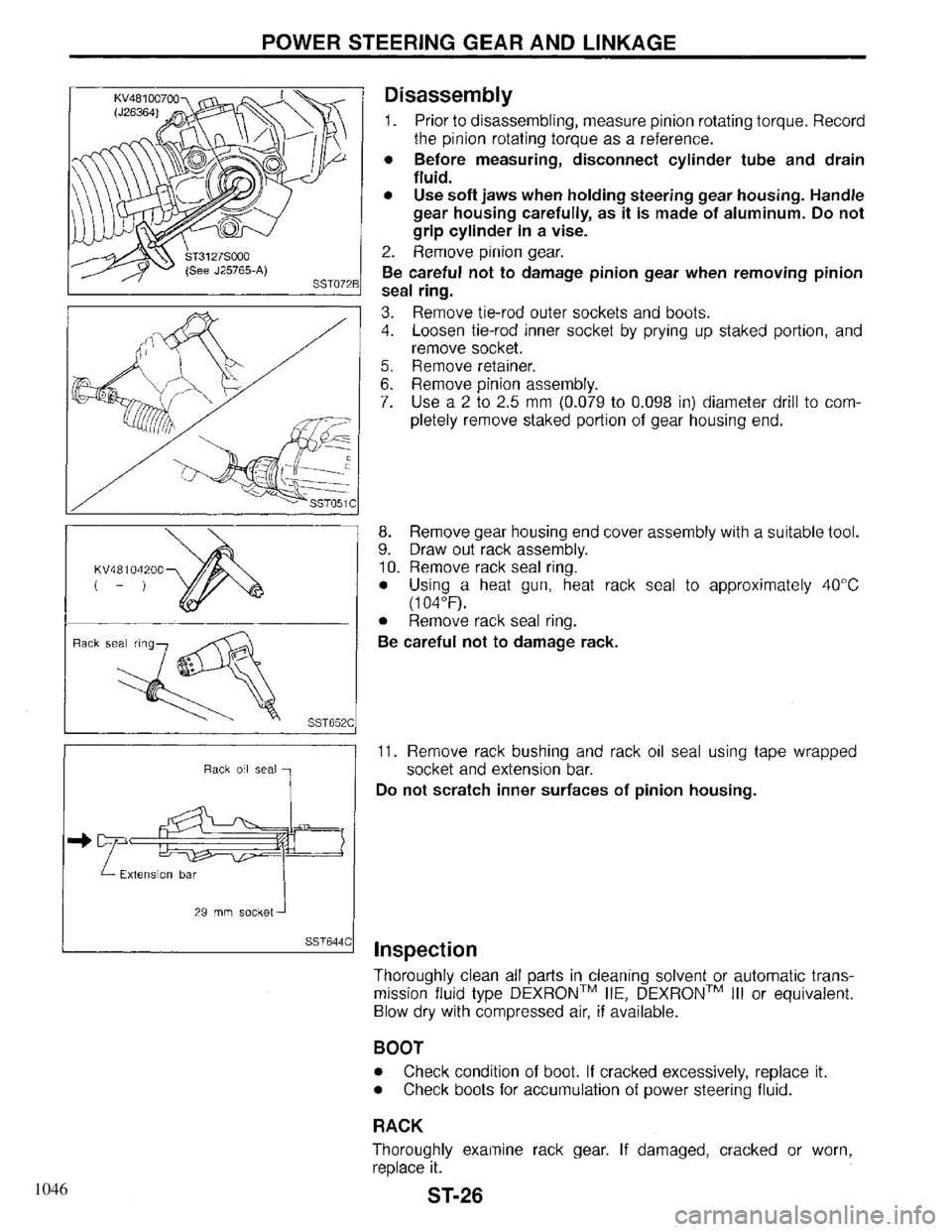 INFINITI QX4 1997 Factory Service Manual 1046 INFINITI QX4 1997 Factory Service Manual 1046